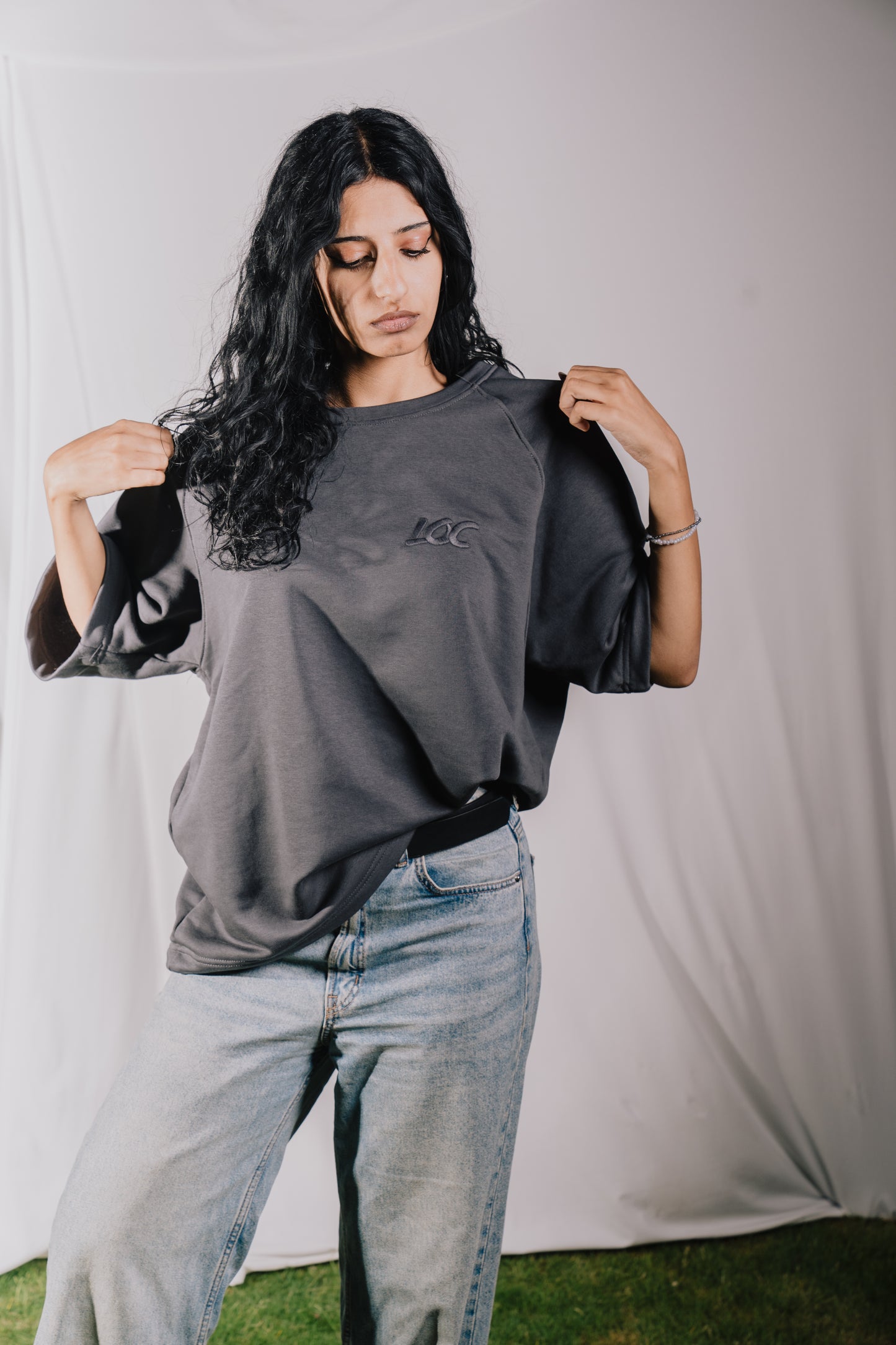 Dark Grey Relaxed Fit T-shirt.
