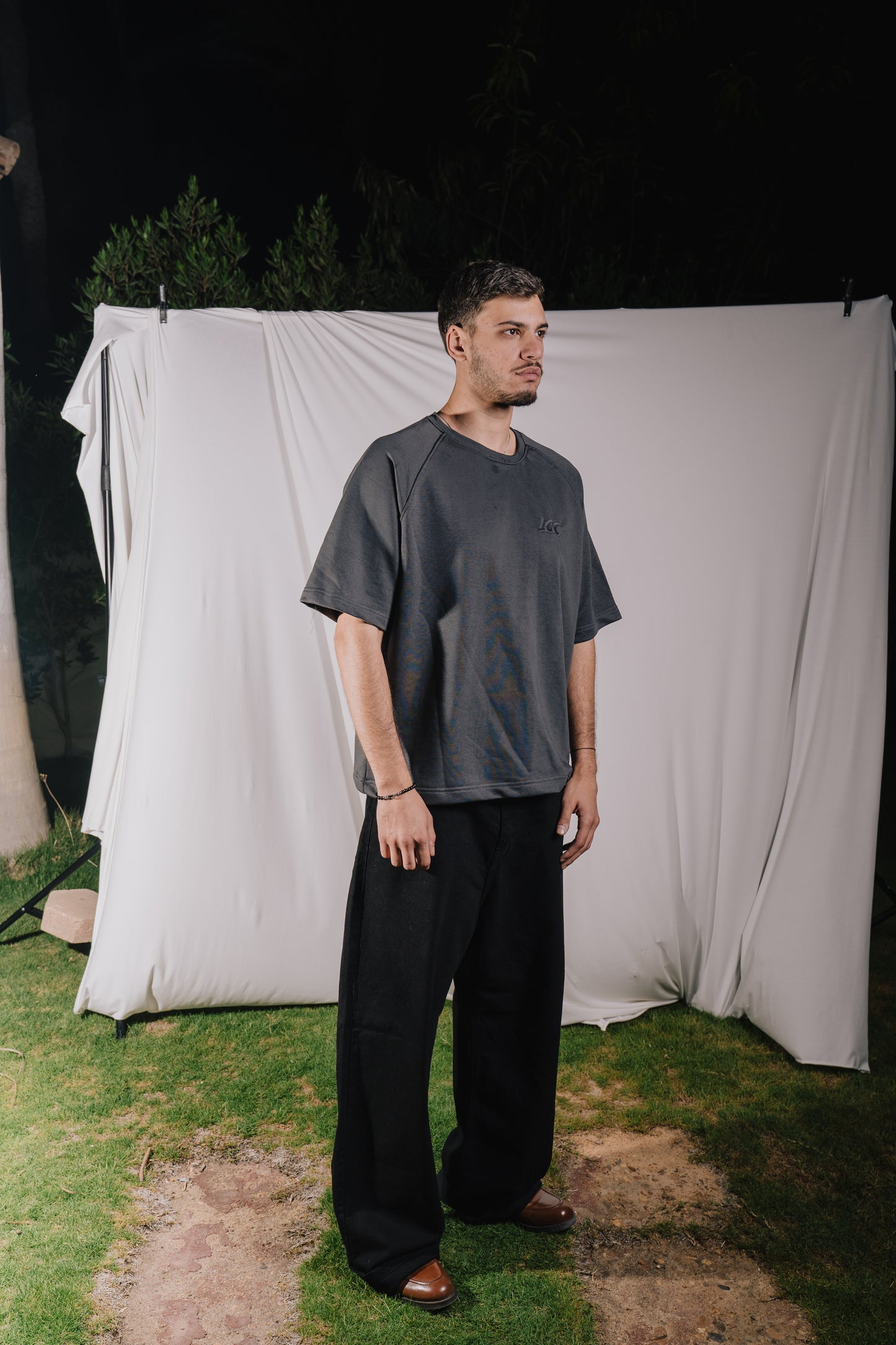 Dark Grey Relaxed Fit T-shirt.