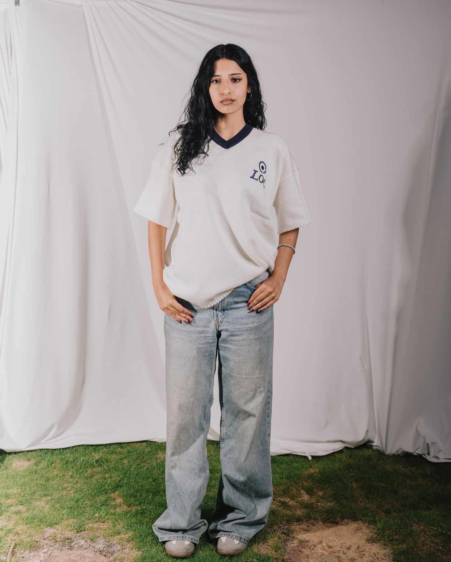 Relaxed fit knitted T-shirt