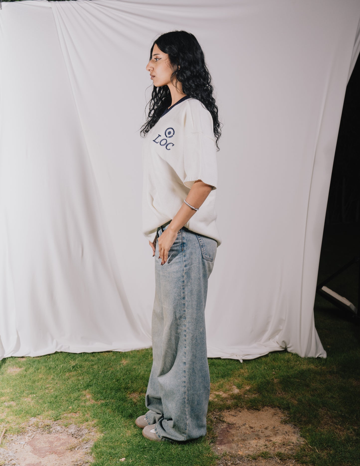Relaxed fit knitted T-shirt