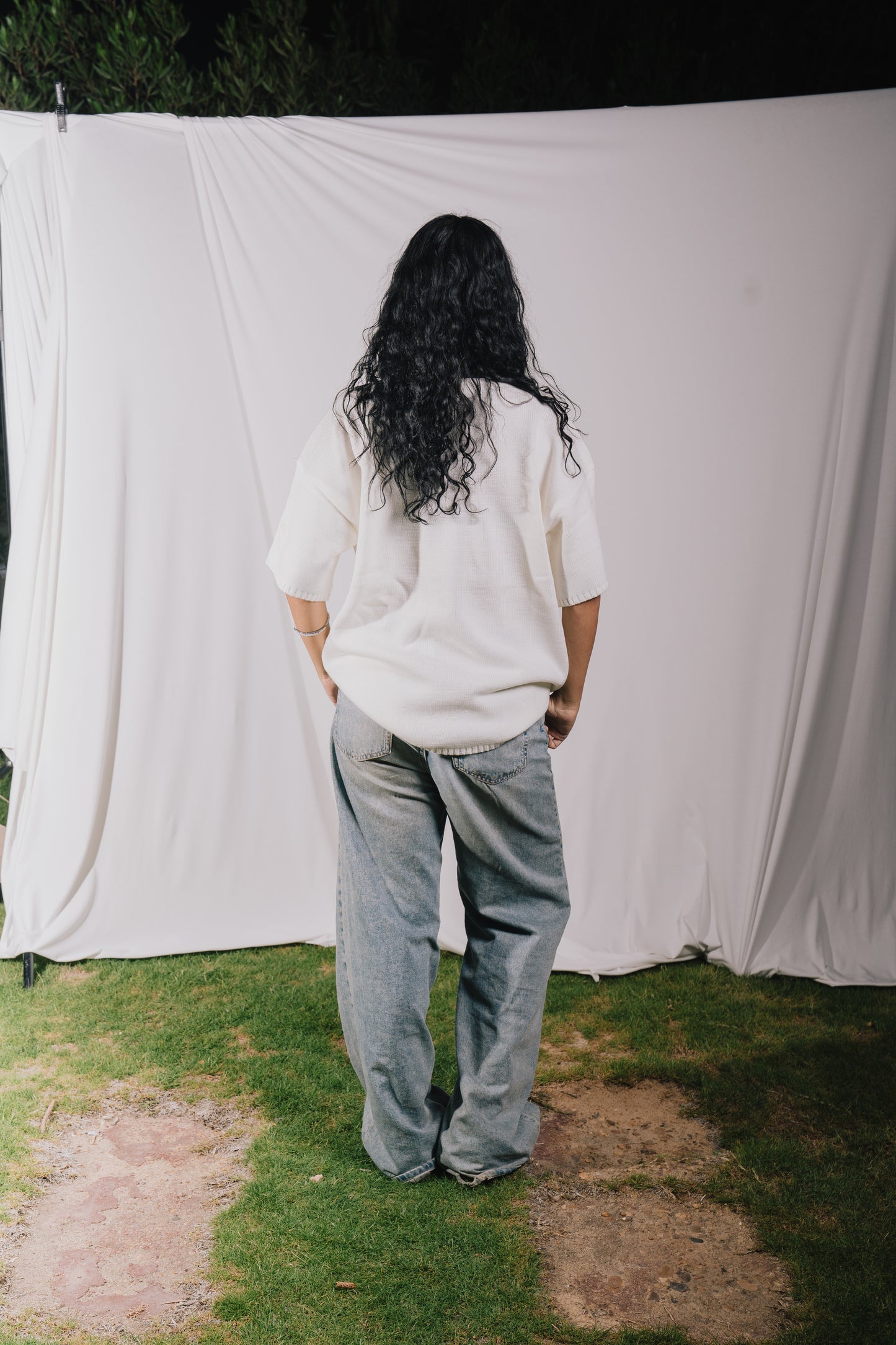 Relaxed fit knitted T-shirt