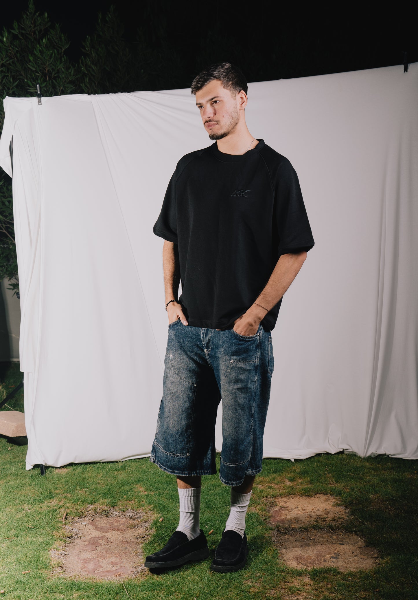 Black Relaxed Fit T-shirt.