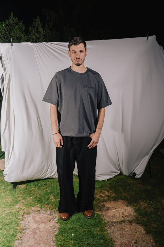 Dark Grey Relaxed Fit T-shirt.