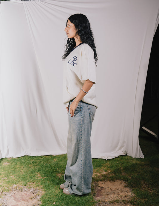 Relaxed fit knitted T-shirt